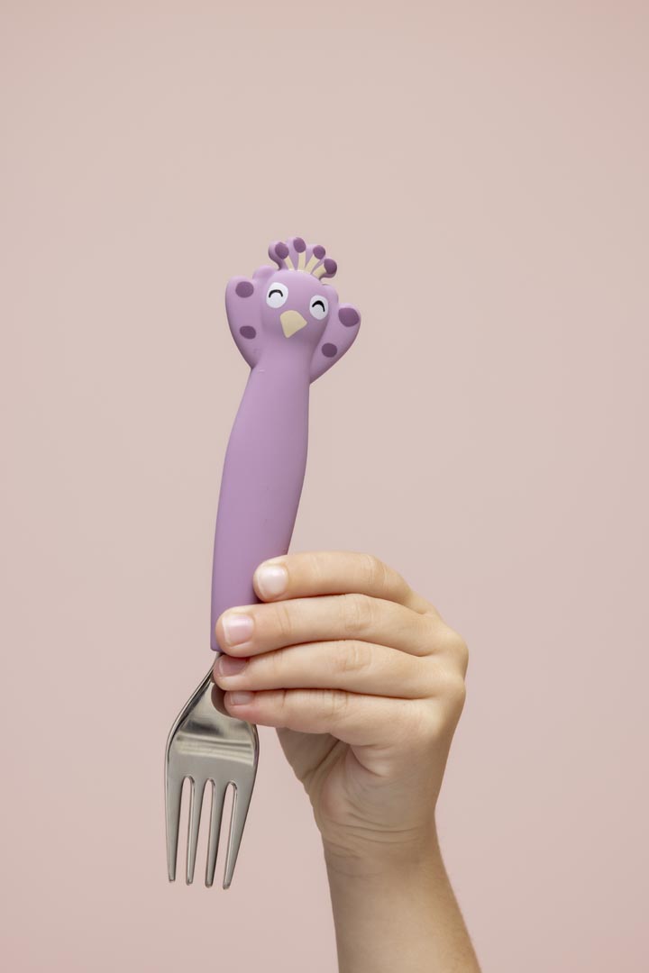 Cubiertos de 3 piezas en silicona - Mrs. Peacock